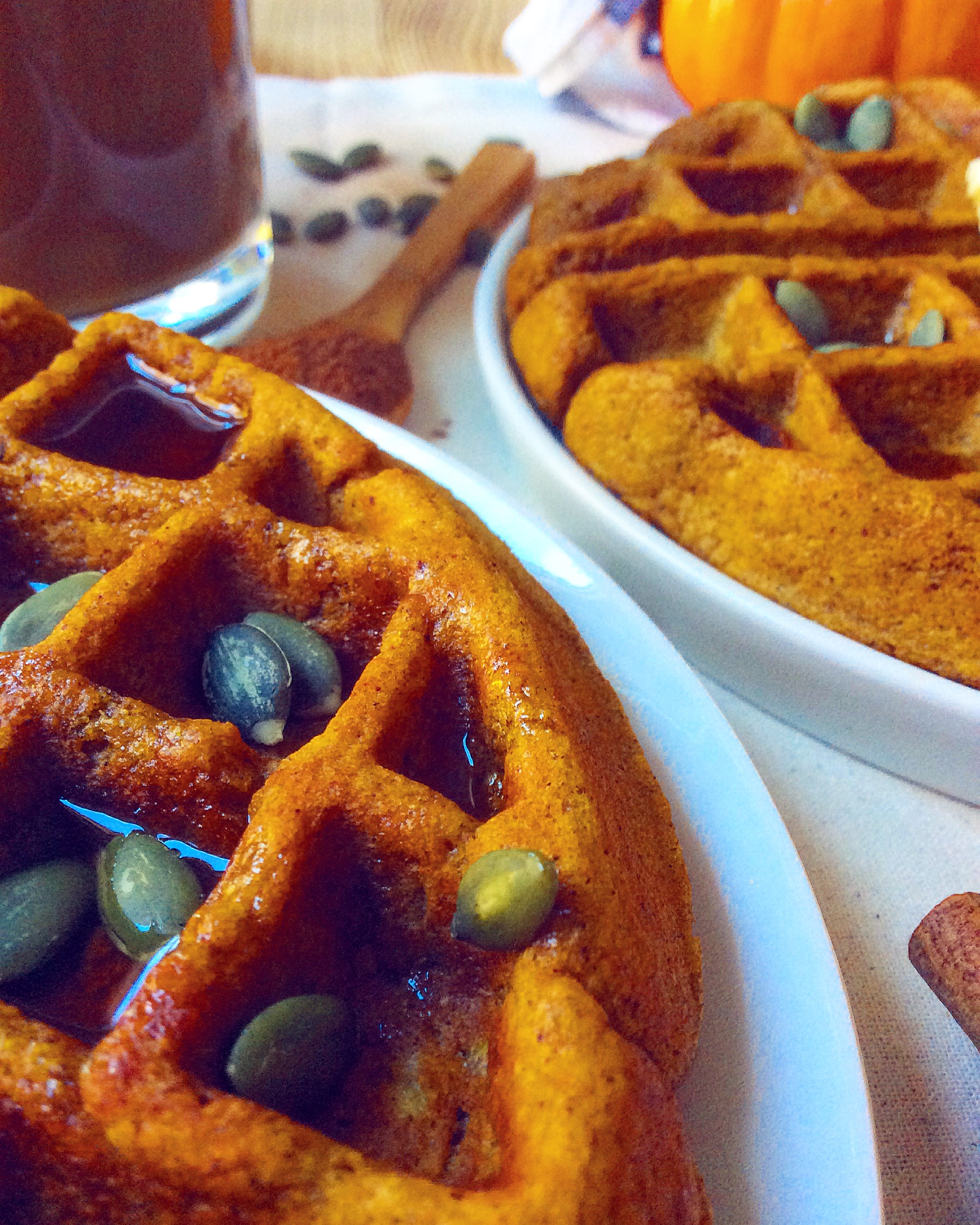 Fluffy Whole Wheat Pumpkin Waffles — Baked Greens