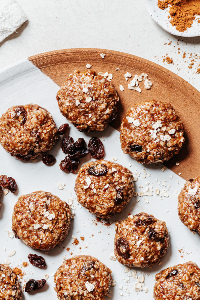 No Bake Oatmeal Raisin Cookie Bites — Baked Greens